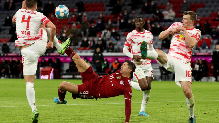 Байерн (Мюнхен) победи РБ Лайпциг с 3:2 в двубо от