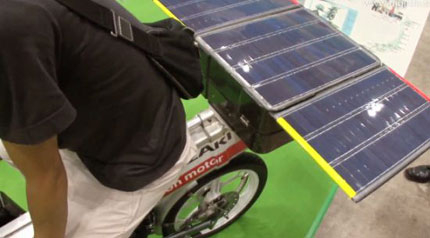 Слънчева енергия задвижва велосипед