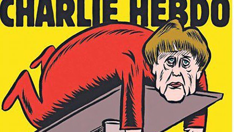 "Шарли ебдо" безжалостни към Меркел в първия си брой на немски