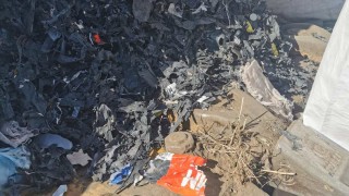 Част от отпадъците от акумулаторни батерии открити вчера край Червен