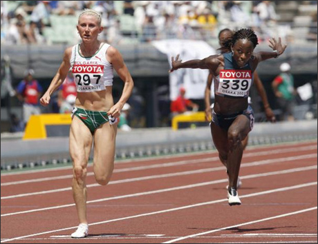 Тезджан Наимова се класира на 1/2-финалите  на 100 метра