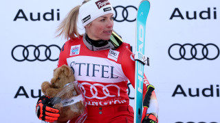 Австрийката Корнелия Хютер която спечели последното спускане от Световната купа