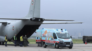 "Спартан" на ВВС транспортира мъж с химическо изгаряне от Варна към "Пирогов"