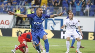 Нападателят на Левски Валери Божинов все още се радва