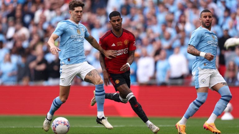 Манчестър Сити - Манчестър Юнайтед 1:2 (Развой на срещата по минути)