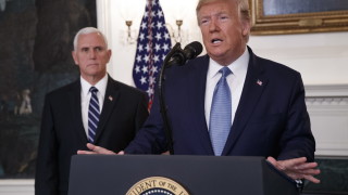 Президентът на САЩ Доналд Тръмп говори в Белия дом за