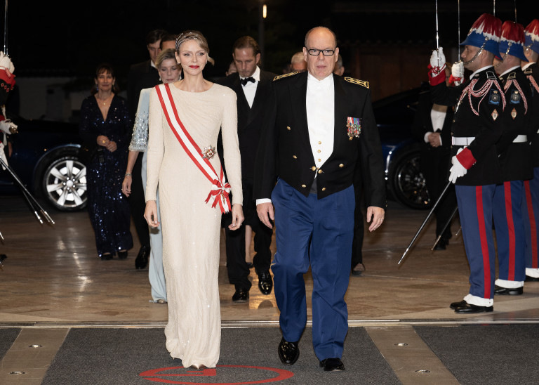 Със съпруга си на празника в Монте Карло