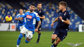 Наполи - Лацио 1:0, по един червен картон и за двата отбора