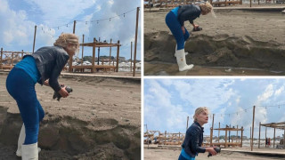 Наред със снимките на заровените в пясъка по Южното Черноморие