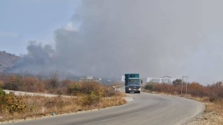 Голям пожар гори край Карнобат