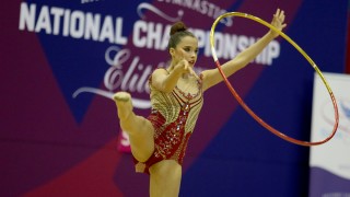 Българските гимнастички Вая Драганова Йоана Николова Катрин Цонева и Биляна