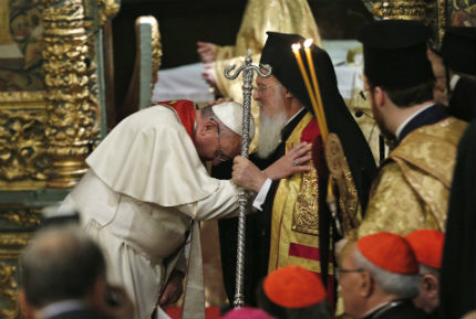 Папата се срещна с Вселенския патриарх 