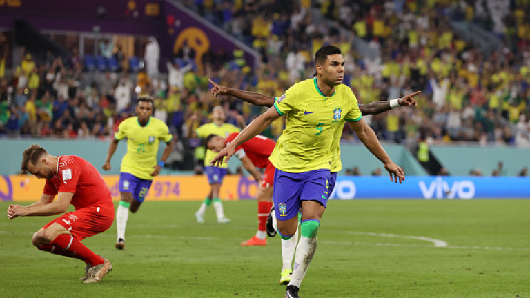 Бразилия - Швейцария 1:0 (Развой на срещата по минути)